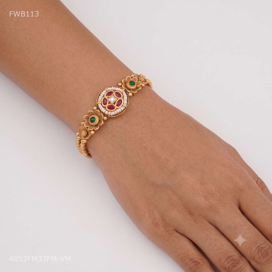 Designer Pink Mini Flower Bracelet For Women - FWB113
