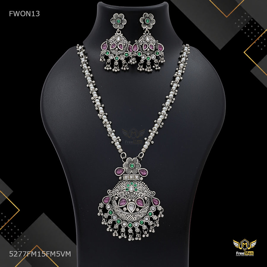Designer Rani Haar with Faux Pearl Set for women - FWON13