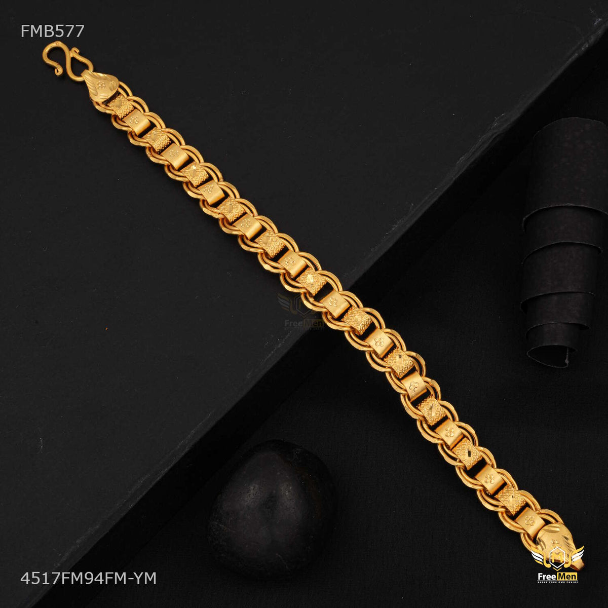 Designer Ring To Ring Pipe Bracelet For Men - FMB577