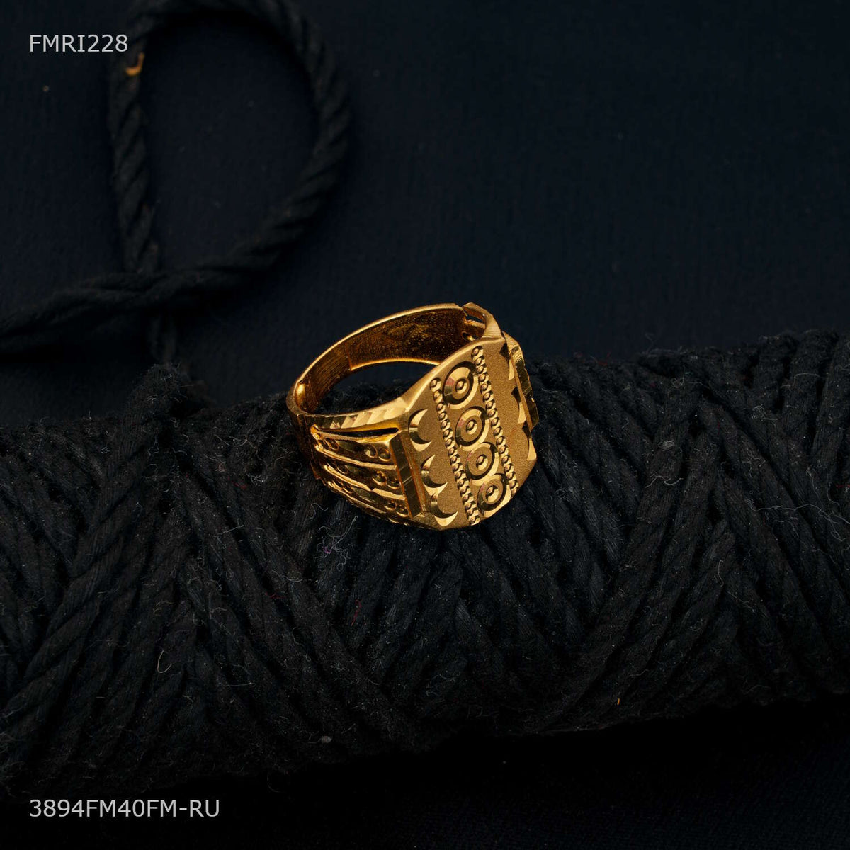 Designer Round Dot with Squar Box ring for men - FMRI228