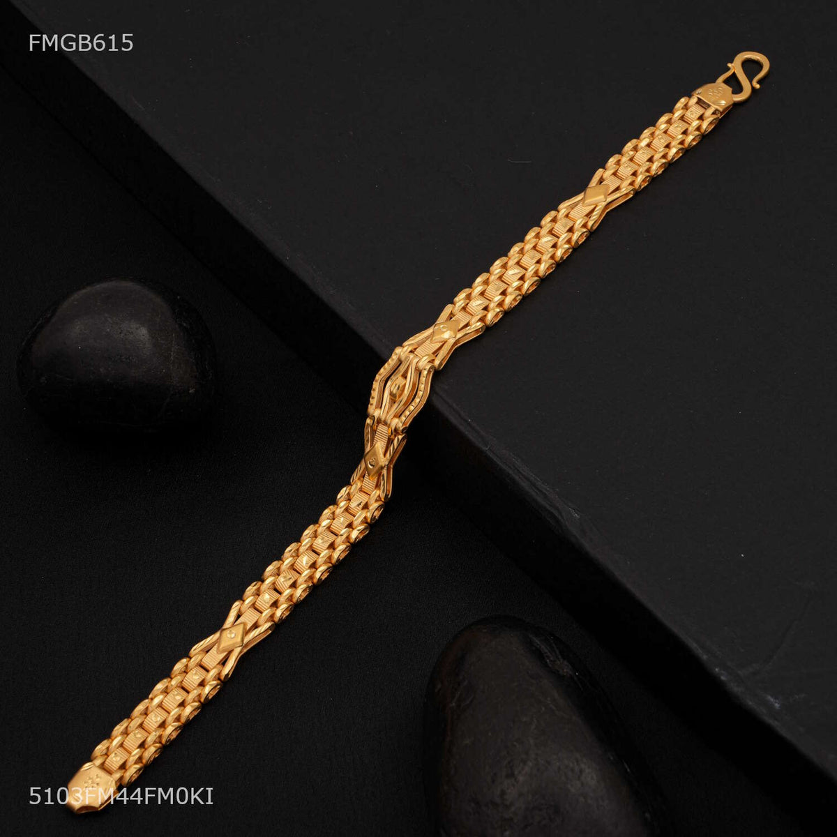 Designer Royal Diamond Mesh Bracelet For Men- FMGB615