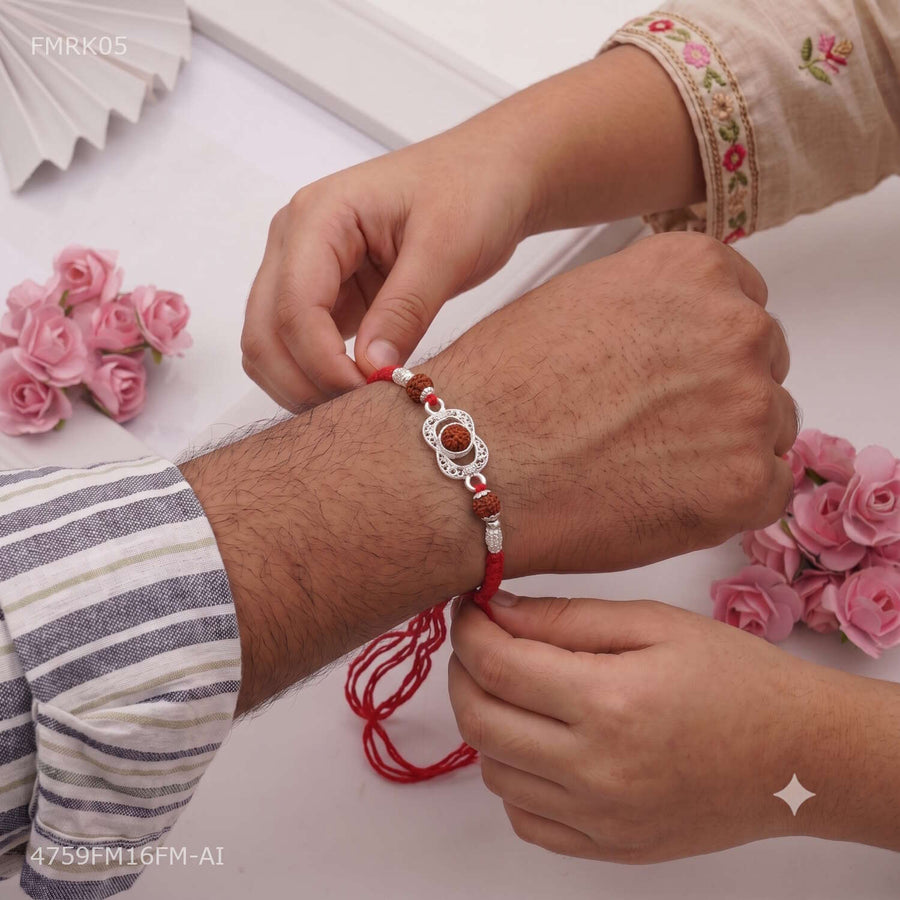 Designer Rudraksha Rakhi for man