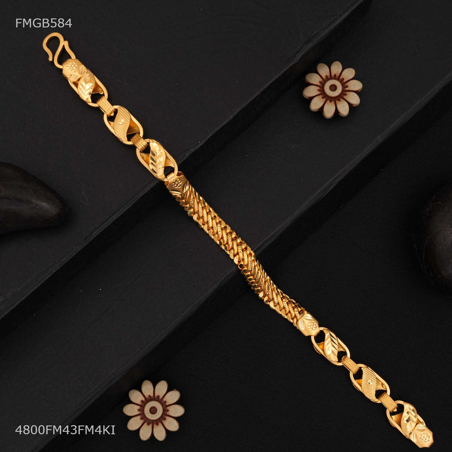 Designer Shini Atti with Lotus Bracelet For Men - FMGB584