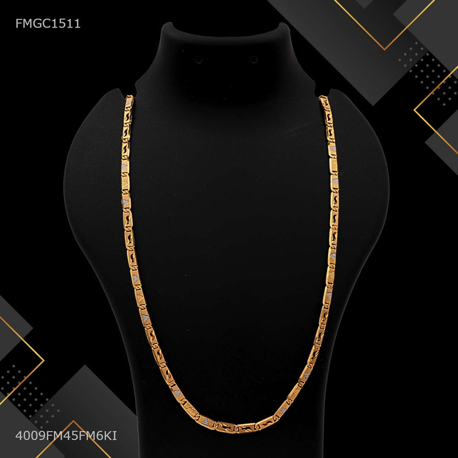Designer Triple S cut gold plated Nawabi chain For Man - FMGC1511