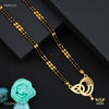 Designer Two Line Drop AD Golden Mangalsutra for women