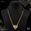 Designer Two Line Flower Drop AD Golden Mangalsutra for women 