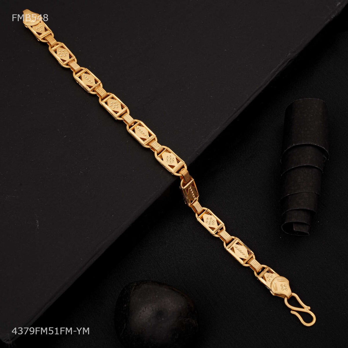 Designera Diamond cut Nawabi Bracelet For Men - FMB548