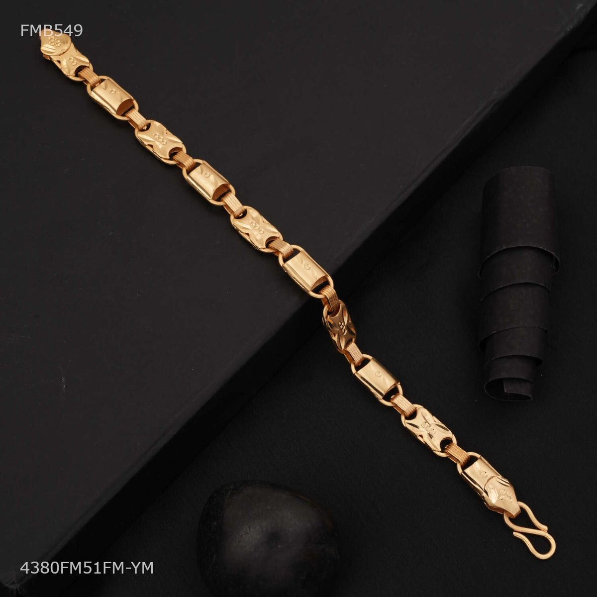Designera X with C cut Nawabi Bracelet For Men - FMB549