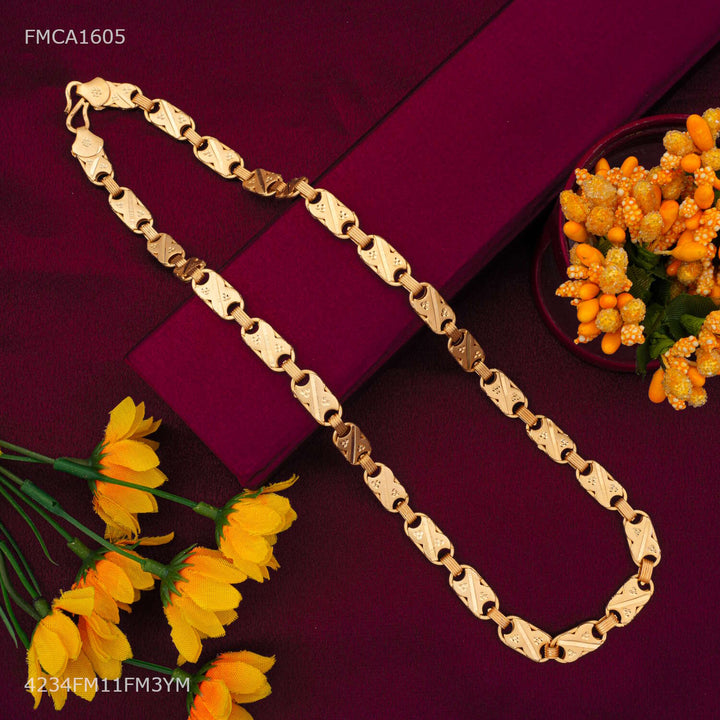 Designer X Shape Long Nawabi Chain for Man - FMCA1605 – Freemen®
