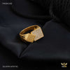 Dimond Shape with Squar Box AD Gold plated ring design for men