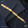 Dual Line Nawabi Dimond cut Gold Plated Braceletfor Men