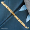 Dual Line Nawabi Dimond cut Gold Plated Braceletfor Men