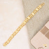 Dual Line Nawabi Dimond cut Gold Plated Braceletfor Men