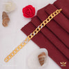 Flat Pokal with AD Gold Plated Braceletfor Men