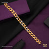 Flat Pokal with AD Gold Plated Braceletfor Men