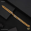 Flat Pokal with AD Gold Plated Braceletfor Men