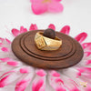 Ganpati ji with Dimond shape Gold plated ring design for men