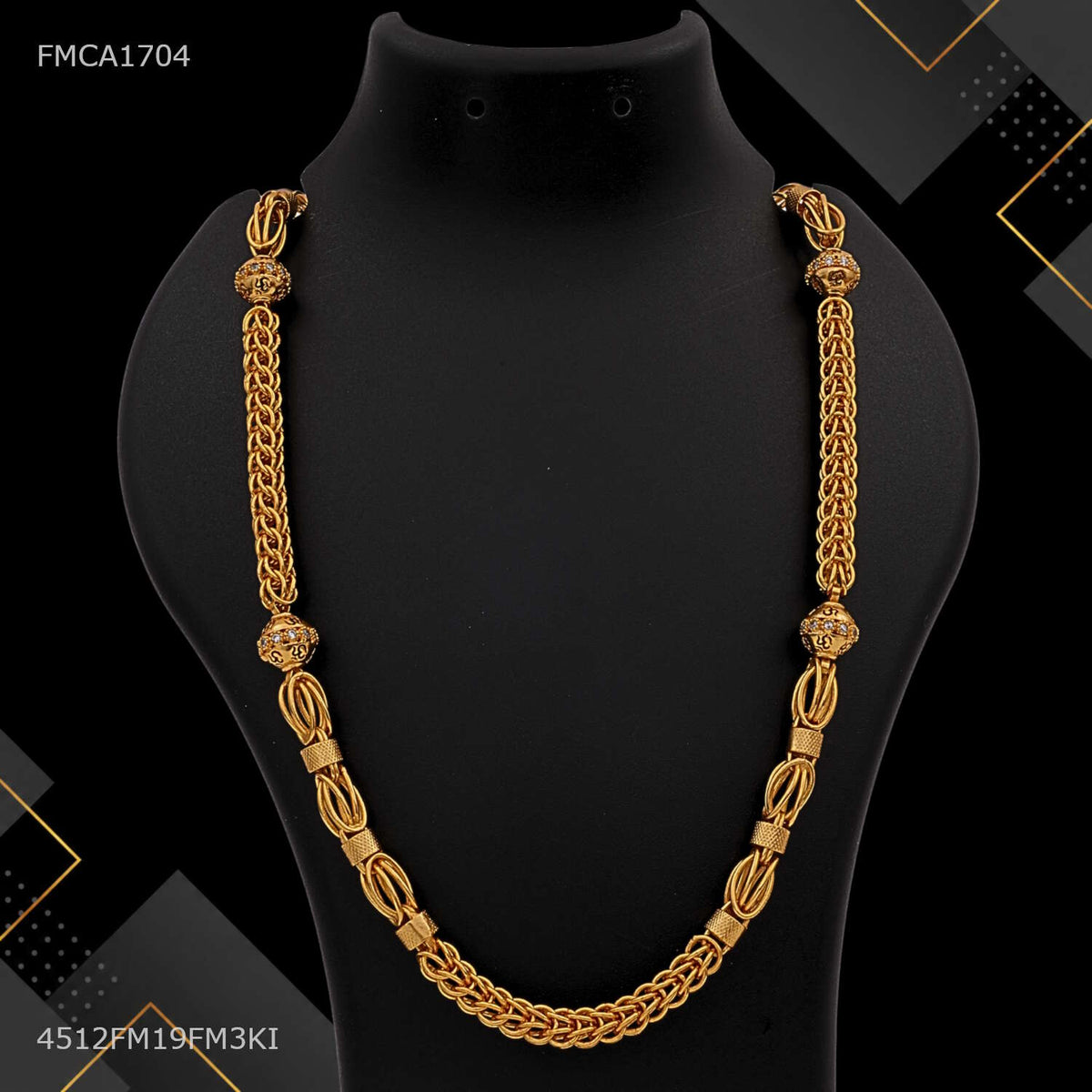 Golden OM AD Ball with Kata Indo Chain for Man - FMCA1704