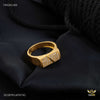 Grid pattern AD ring design for men