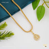 Half Moon cut AD Pendent with Snak chain for Man