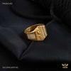 Hexagon shape with Jaugar AD Gold plated ring design for men