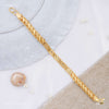Leaf Lotus with Dimond cut Nawabi Bracelet for Men