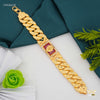 Lion Face AD Box with Pokel Gold Plated Braceletfor Men