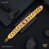 Lion Face AD Box with Pokel Gold Plated Braceletfor Men