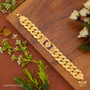 Lion Face AD Box with Pokel Gold Plated Braceletfor Men