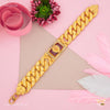 Lion Face AD Box with Pokel Gold Plated Braceletfor Men