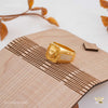 Lion Face with AD 1gm Gold plated ring design for men 
