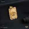 Lord Ganesha with Mini AD Gold Plated Pendant for Men