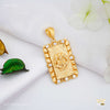 Lord Ganesha with Mini AD Gold Plated Pendant for Men