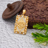 Lord Ganesha with Rhodium Gold Plated Pendant for Men