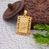 Lord Hanuman ji Squar Box Gold Plated Pendant for Men