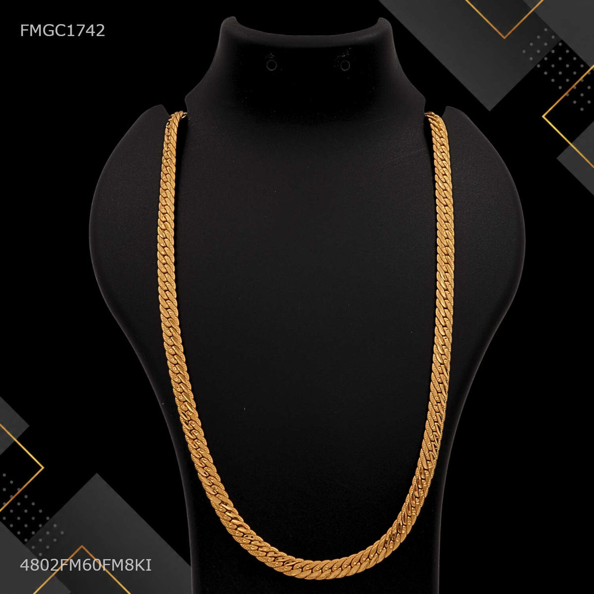 Luxury Flat Atti Gold plated chain For Man -FMGC1741