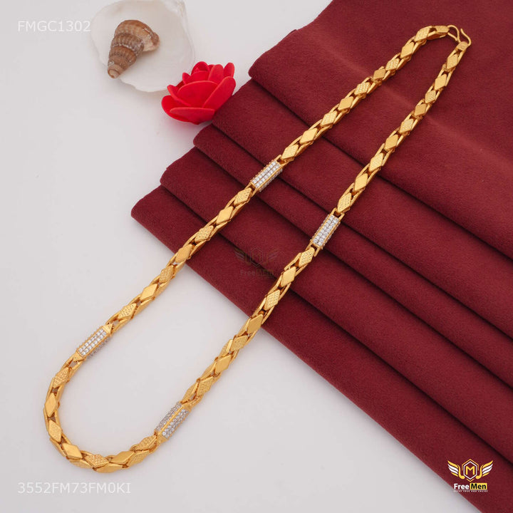Designer Rassi gold plated chain For Man - FMGC1248 – Freemen®