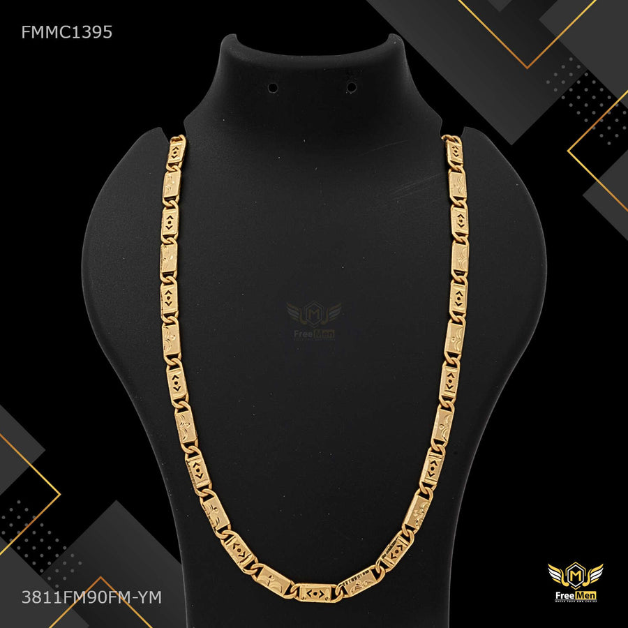 One by One Designer Dot Arrow Nawabi Chain for Man - FMMC1395