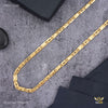 One by One Fish cut Nawabi Gold plated Chain 