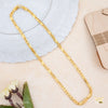 One by One Fish cut Nawabi Gold plated Chain 