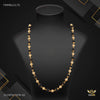 One by One Golden Ball Black Rudraksha mala