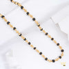 One by One Golden Ball Black Rudraksha mala