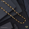 One by One Golden Ball Black Rudraksha mala