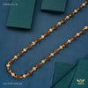 One by One Golden Cap Brown Rudraksha mala