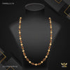 One by One Golden Cap Brown Rudraksha mala
