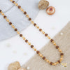 One by One Golden Cap Brown Rudraksha mala