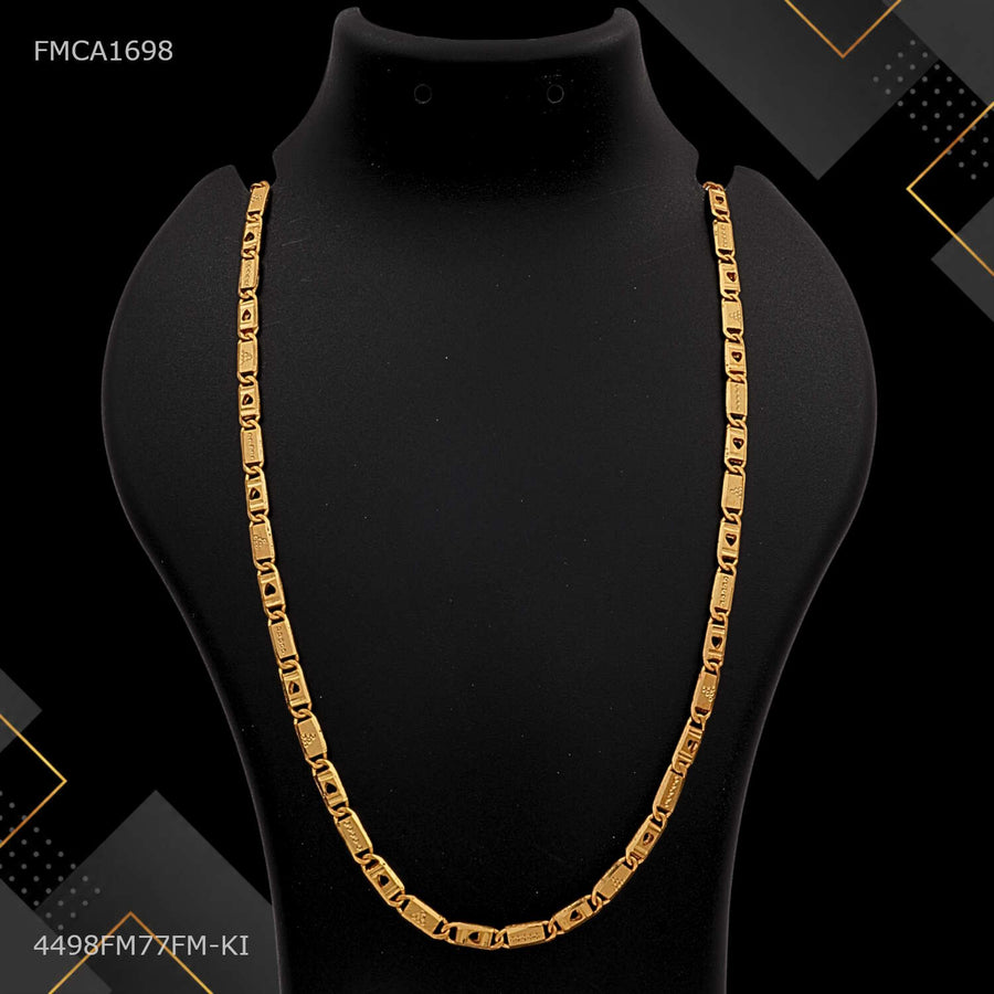 One by One Mini heart Shape Nawabi Chain for Man - FMCA1698