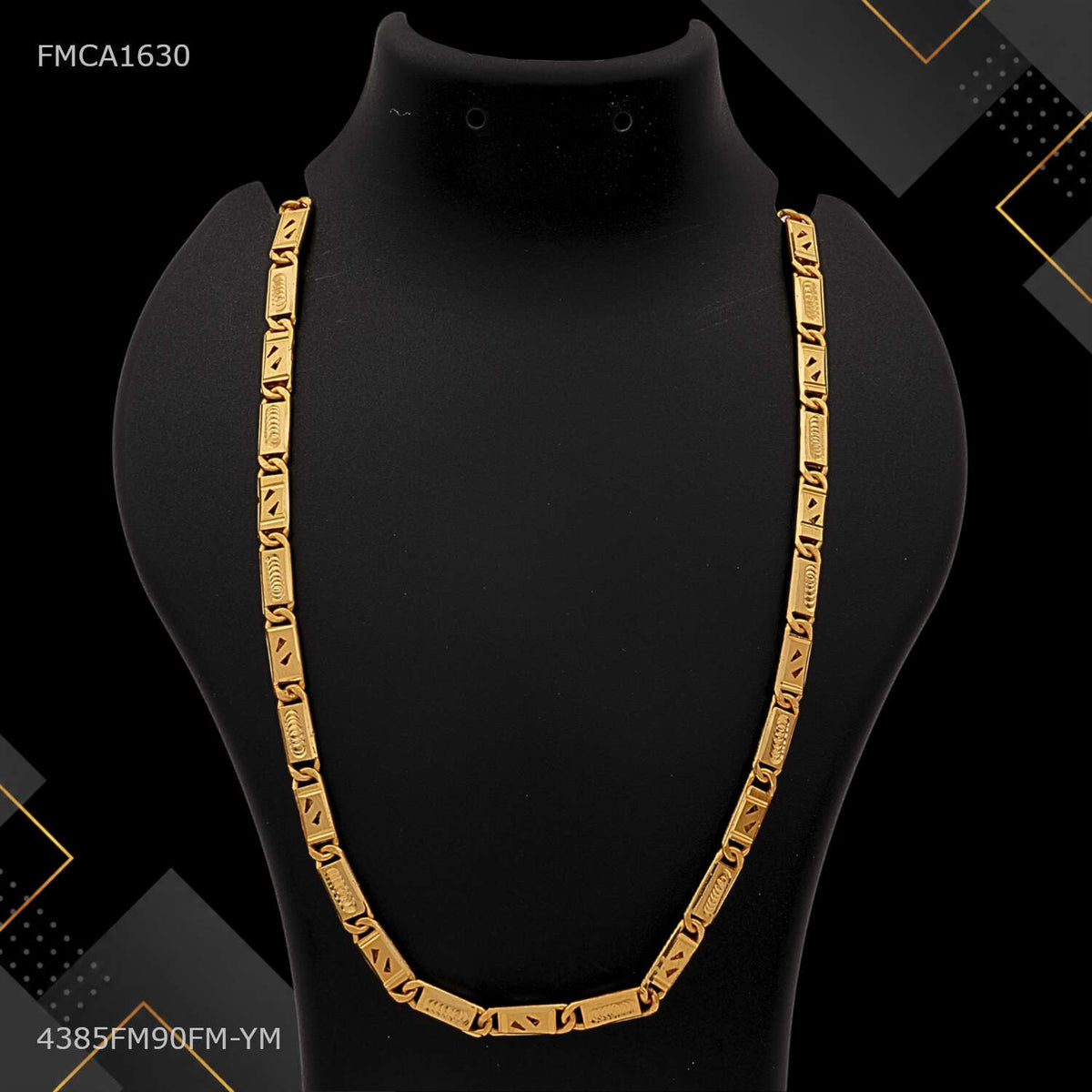 One by One Mini Triangle Nawabi Chain for Man - FMCA1630