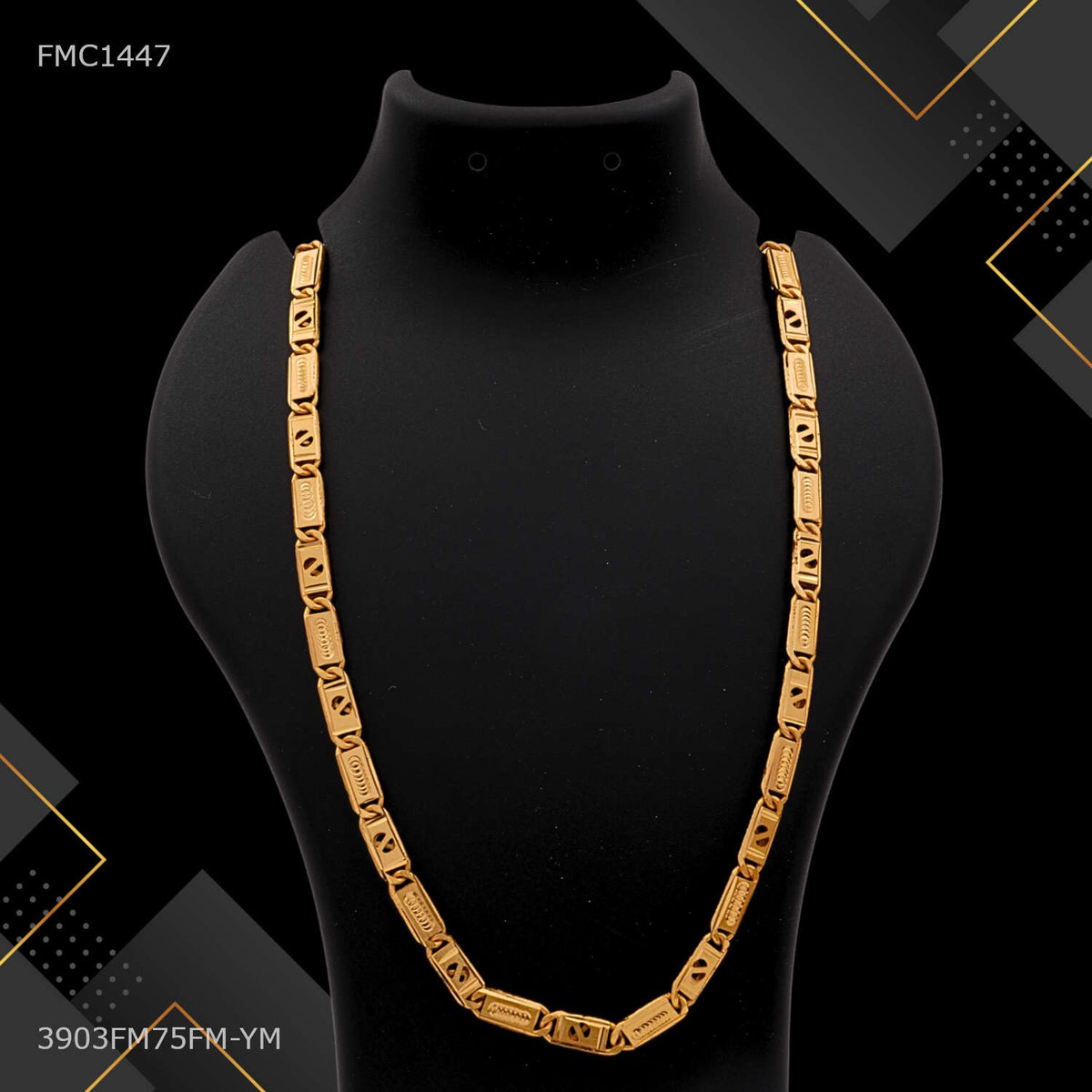 One by One New Round cut Nawabi Chain for Man - FMC1447
