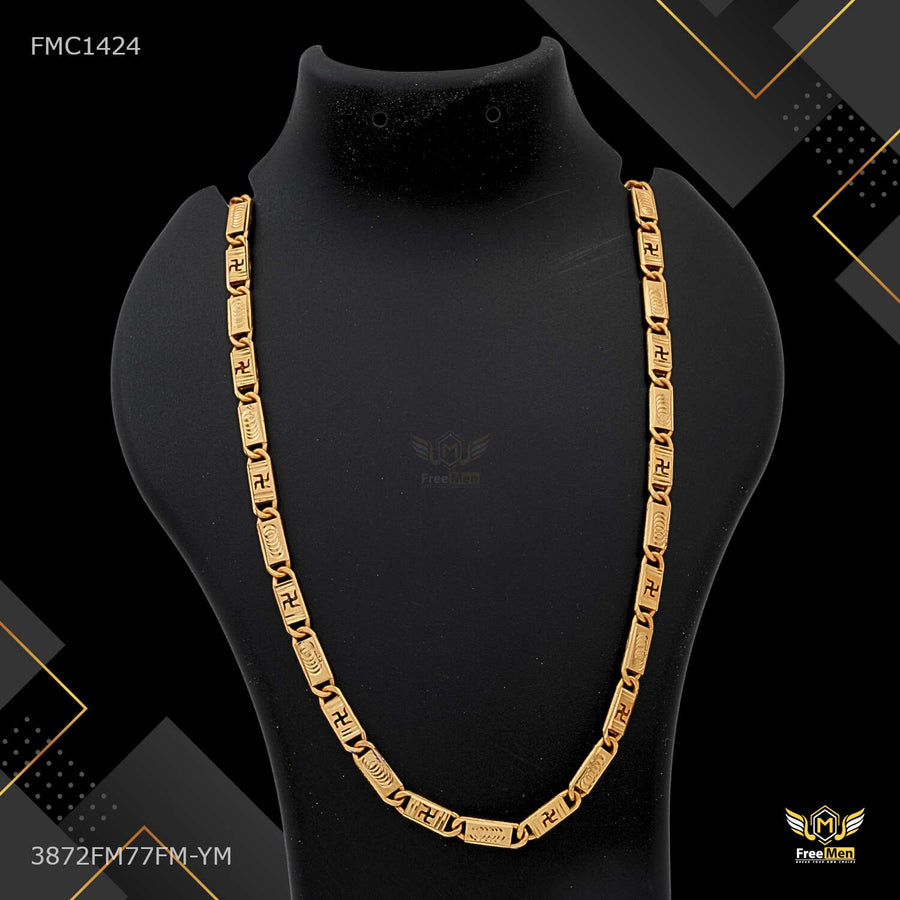 One by One Rings Swastika Nawabi Chain for Man - FMC1424